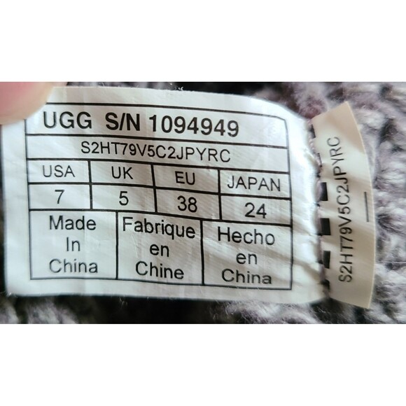 UGG Australia Cardy Classic Knit Tall Boots Olive Green/ Gray Women's Size 7 - Picture 4 of 10